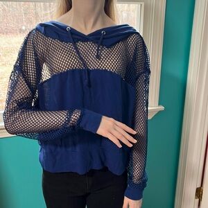 Venus Hooded Top with mesh detail size L